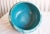 1980s Vintage California Studio Raku Pottery Bowl, With Turquoise & White Crackle Glaze For Sale - Image 4 of 12