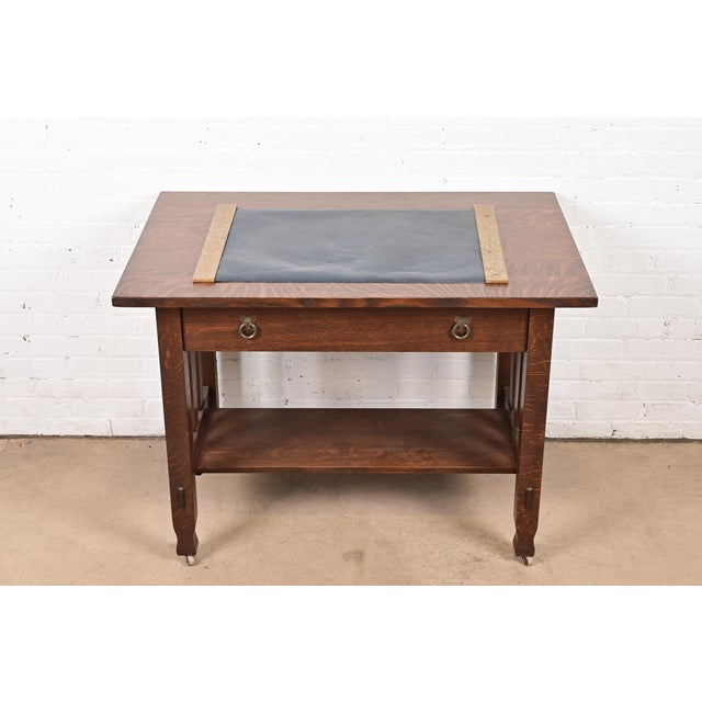 Tiffany Studios New York Zodiac Bronze Doré Blotter Ends With Leather Desk Blotter For Sale - Image 10 of 11