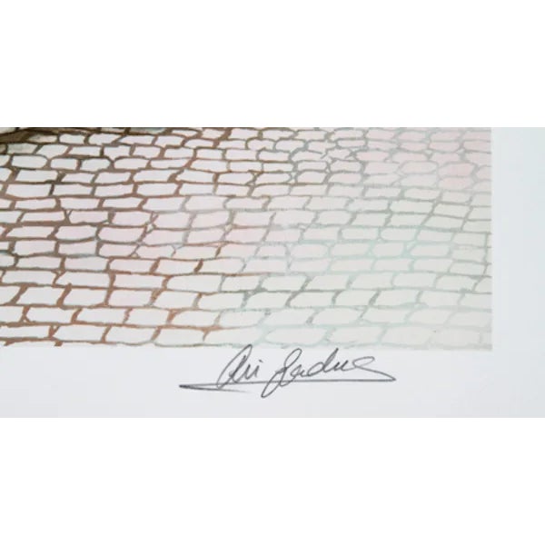 Artist: Ari Gradus, Israeli (1943 - ) Title: Sidewalk Cafe Year: 1980 Medium: Lithograph, Signed and Numbered in Pencil...