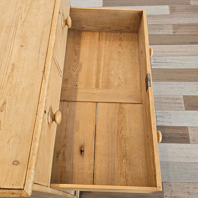 Antique English Bleached Pine Chest of Drawers (Dresser)- Circa 1870 For Sale - Image 11 of 16