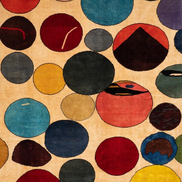 Color Circles Tapestry in Wool For Sale - Image 3 of 6
