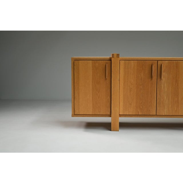 1990s Brustalist Oak Sideboard, Belgium, 1990s For Sale - Image 5 of 9