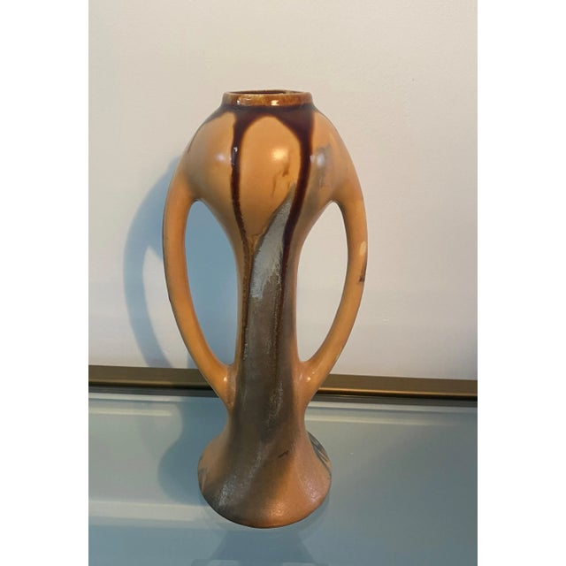Vintage 'Belgium' Brown 2 Handled Vase For Sale In Denver - Image 6 of 6