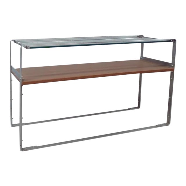 Art Deco Machine Age Donald Deskey Style Chrome Sofa Table Console For Sale