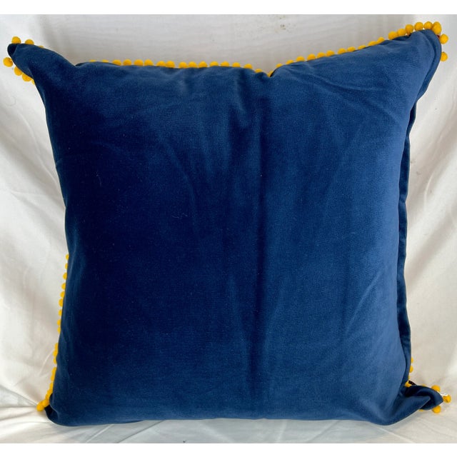 20" Square Decorative Throw Pillow With a Striking Modern Paisley Floral Pattern With a Needlepoint Look Appearance - Made in the U K For Sale - Image 11 of 12