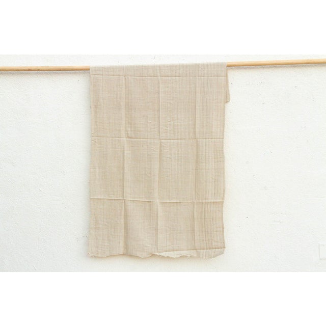 1990s Organic Peace Silk Throw, Wheat Field Stripes For Sale - Image 5 of 5
