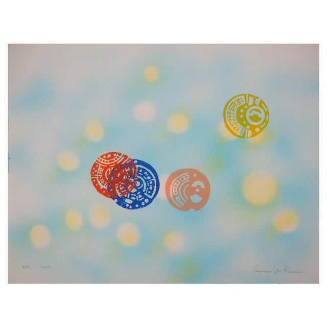 Seund Ja Rhee, Star Composition, 2004, Lithograph For Sale