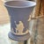 Ceramic Vintage Wedgwood England Blue & White Jasperware Vase For Sale - Image 7 of 7