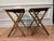 Wood Vintage Chic Bamboo Folding Tray Tables With Painted Monkey Motif - Pair For Sale - Image 7 of 8