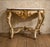 Louis XV Console Table in Cream and Gold Lacquered Wood and White Marble Top For Sale - Image 3 of 4