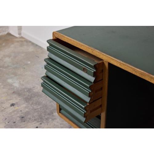 Metal Italian Rationalist Writing Desk, 1940s For Sale - Image 7 of 10