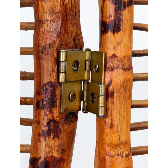Late 20th Century Three Panel Bamboo Screen For Sale - Image 5 of 7