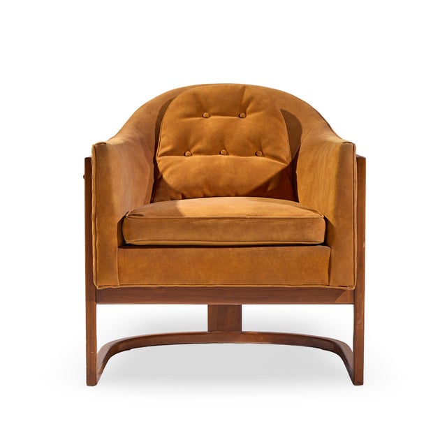 Mid 20th Century Harvey Probber Mid Century Walnut Barrel Lounge Chairs - Pair For Sale - Image 5 of 12