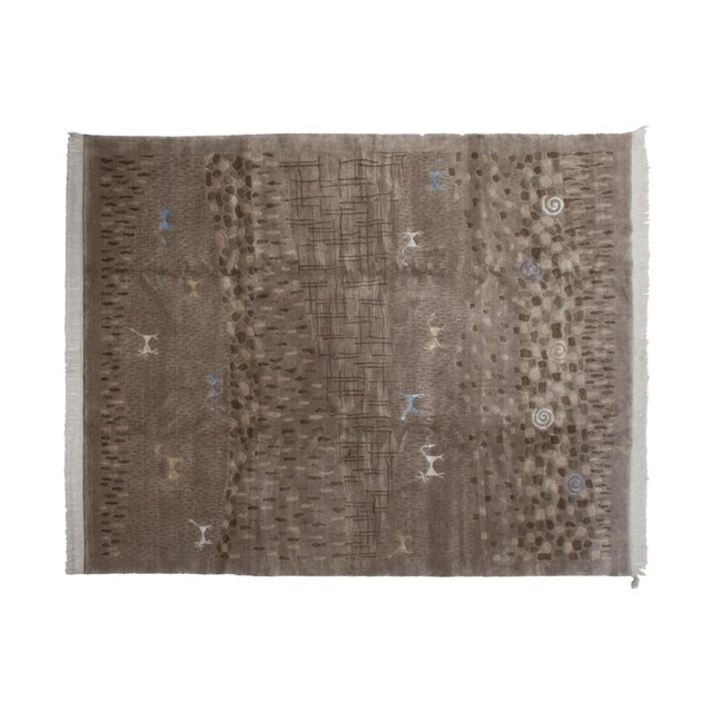 Indian Folk Art Design Carpet 8' X 10' Chairish