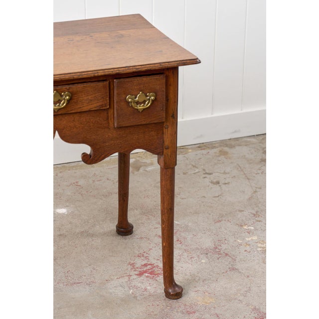 18th Century 18th Century Georgian Period Oak Lowboy For Sale - Image 5 of 15