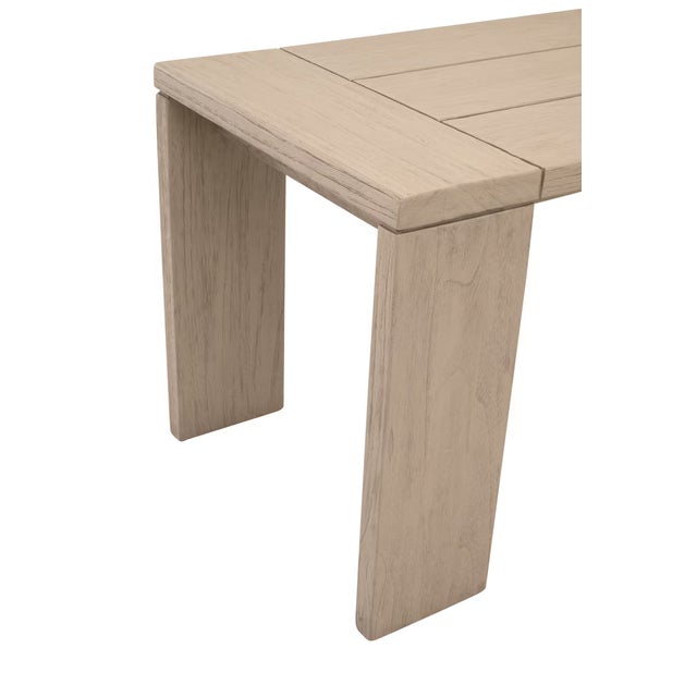 Sur Wooden Backless Outdoor Dining Bench by Essentials for Living For Sale - Image 9 of 9