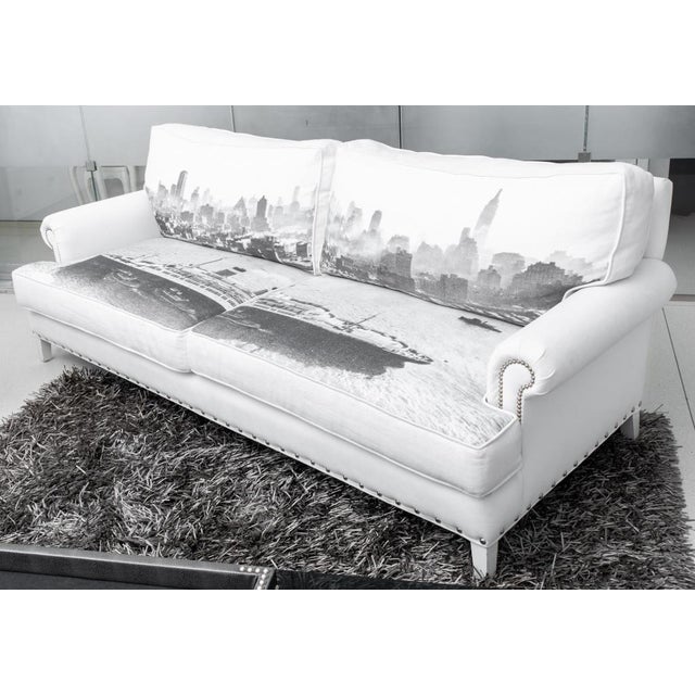 New York Skyline Three Seat Sofa Chairish