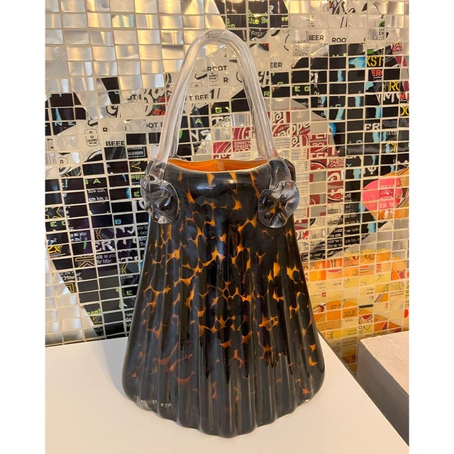 Glass Mid 20th Century Manoriams Glass Purse For Sale - Image 7 of 9