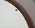 Wood Vintage Italian Round Inset Mirror in Walnut Frame For Sale - Image 7 of 11
