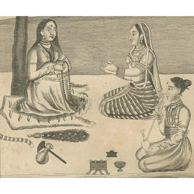 Title: Indian Brahmin Penitents and Pilgrim – Rare 18th Century Ritual Engraving : This compelling copperplate engraving...