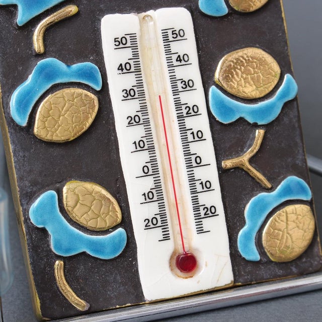 Vintage Ceramic Thermometer and Casing by Mithé Espelt, 1960s For Sale - Image 12 of 18