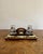 Antique Victorian Burr Walnut and Brass Mounted Double Sided Desk Set, 1860, Set of 3 For Sale - Image 3 of 8