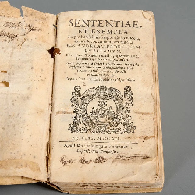 Lot of 4 Rare Antique 17th Century Fine Vellum Wrapped Bound Latin Books 1600's For Sale - Image 4 of 10