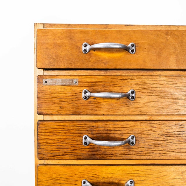 Tall Multidrawer Engineers Cabinet, 1950s For Sale - Image 4 of 11