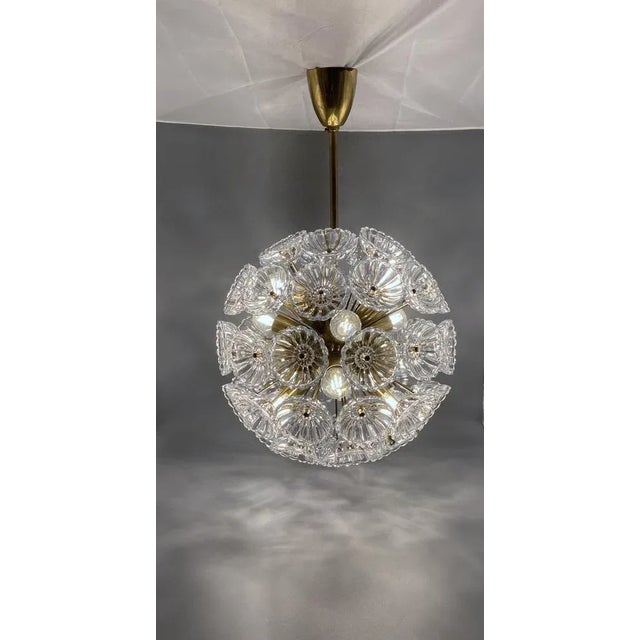 Vintage German Ball Pendant Lamp from VEB Kristallleuchte Ebersbach, 1960 For Sale - Image 6 of 7