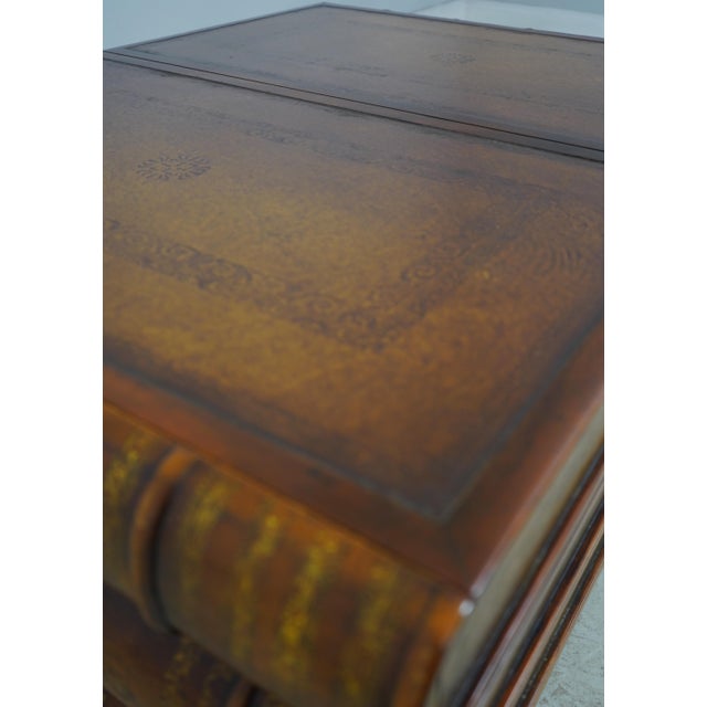 Theodore Alexander Leather Top Bookspline Coffee Table For Sale - Image 9 of 16