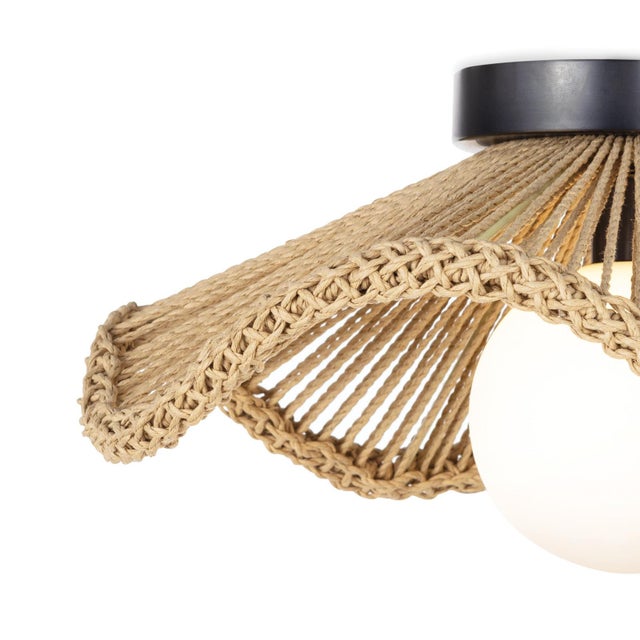 Contemporary Regina Andrew Provence Cafe Rope Flush Mount For Sale - Image 3 of 7