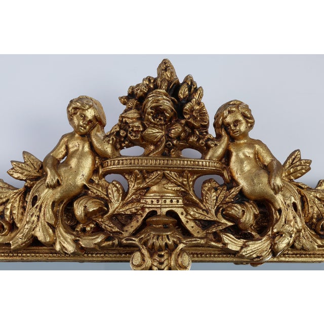 Rococo French Rococo Style Gilted Oak Mirror, 1800s For Sale - Image 3 of 11