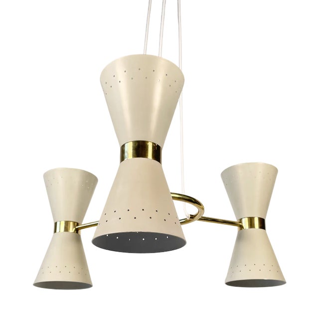 Scandinavian Chandelier by Alf Svensson for Bergboms, 1950s. For Sale