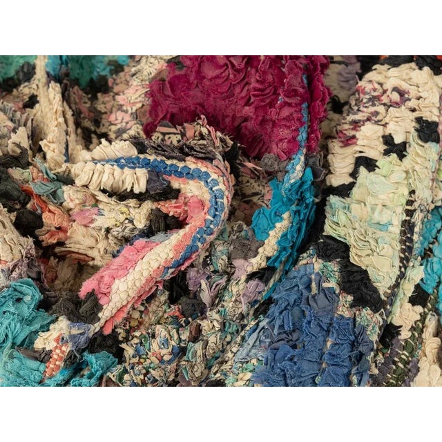 1990s Vintage Boucherouite Berber Rug For Sale - Image 5 of 9