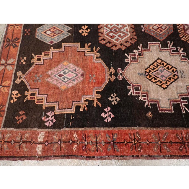 Mid 20th Century Galerie Shabab Collection Mid-20th Century Handmade Turkish Anatolian Small Tribal Room Size Carpet For Sale - Image 5 of 8