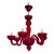 1990s Myran Allan Luxury Lighting Modern Red Murano Glass Chandelier For Sale
