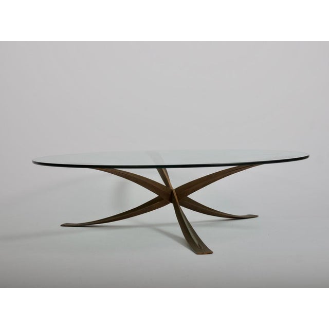 1960s Vintage French Cocktail Table in Cast Bronze by Michel Mangematin, 1962 For Sale - Image 5 of 12