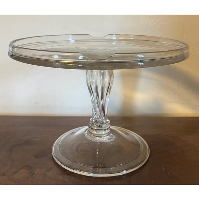 Glass Antique 18th Century English George III Blown Glass Tazza Plateau or Syllabub Cake Stand For Sale - Image 7 of 15