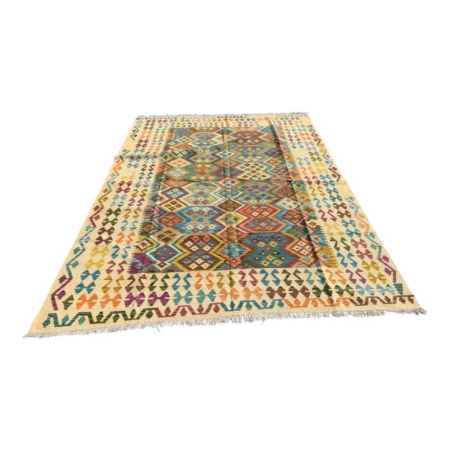 HandKnotted Chobi Kilim Rug 78" X 121", From Pakistan Chairish