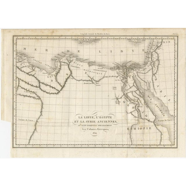 Antique Map of Ancient Egypt, Libya & Syria from Ambroise Tardieu, 1824 For Sale - Image 3 of 12