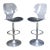 Pair of Lucite and Chrome Bar Stools for Hill Manufacturing For Sale