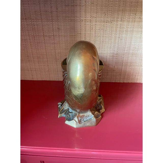 Mid 20th Century Large Vintage Brass Nautilus Shell For Sale - Image 5 of 8