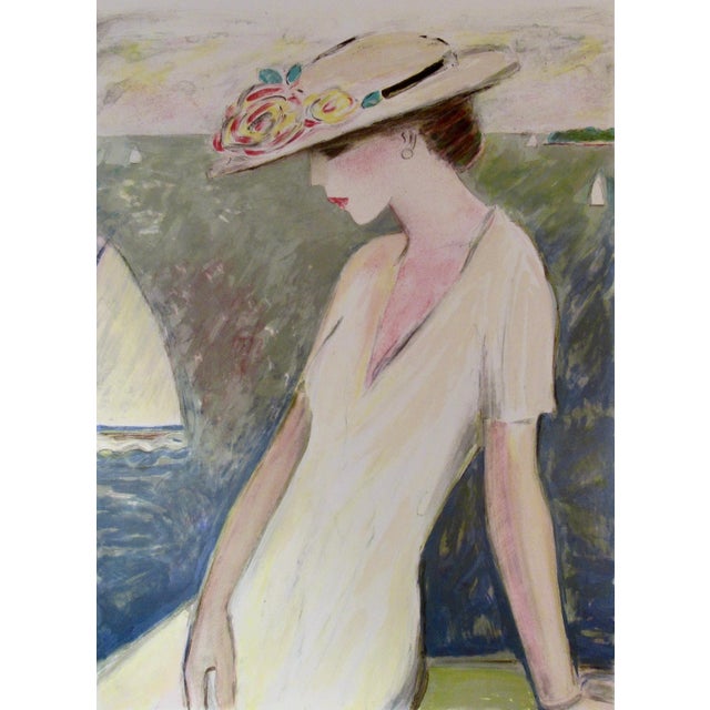 This art work titled "Le Bonheur Entrevu" 1988 is an original large colors lithograph on wove paper by French artist, Jean...