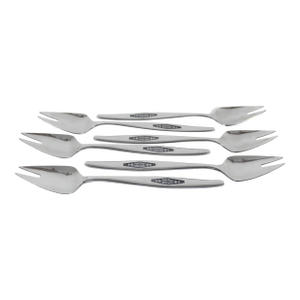1960’s Vintage Stainless Steel Ice Cream Forks Set of Six Spork, Dessert Buffet Spoon Fork Knife Splayd
