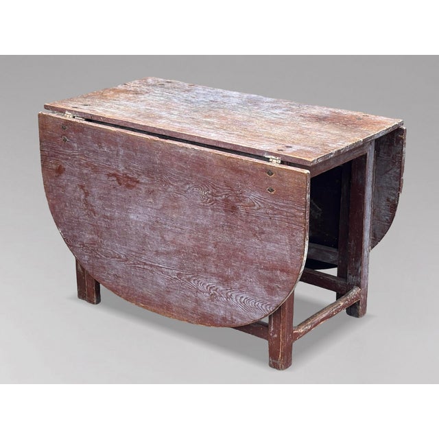 19th Century Swedish Painted Drop-Leaf Dining Table, 1810 For Sale - Image 9 of 13