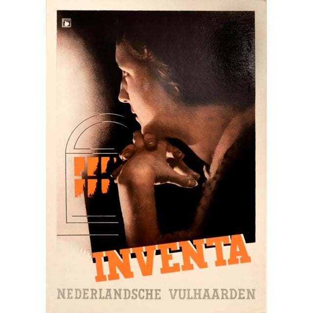 1946 Dutch Advertisement Carton - Inventa, Nederlandsche Vulhaarden (Fireplaces) For Sale - Image 6 of 6