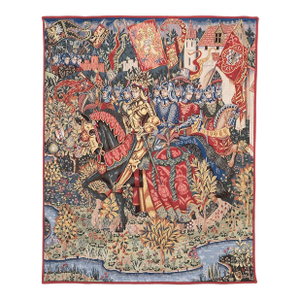 King Arthur and His Knights Loom Woven Tapestry - 180 X 140 Cm (5'11" X 4'7") - Requires Rod Size 4
