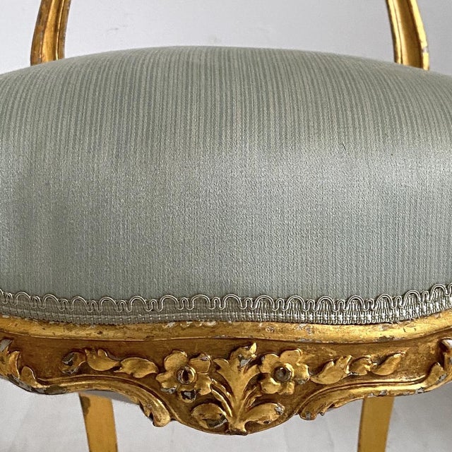 Napoleon III Carved and Gilded Wooden Chair For Sale - Image 12 of 13