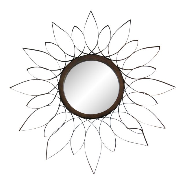 Contemporary Palecek Floral Shaped Mirror Chairish