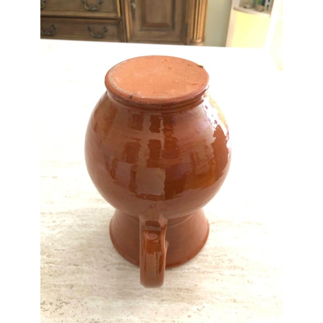 Contemporary Studio Pottery Glazed Terra Cotta Sangria Pitcher For Sale - Image 4 of 10